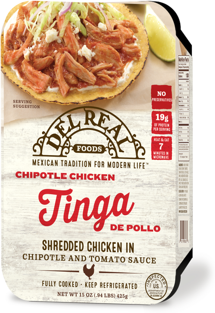 Chipotle Chicken Recipe - Del Real Foods (843x1221), Png Download