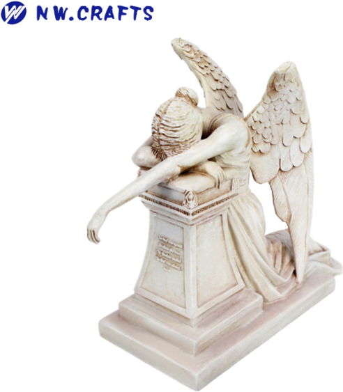 Antique White Religious Figurine Crafts Resin Weeping - Statue (640x640), Png Download