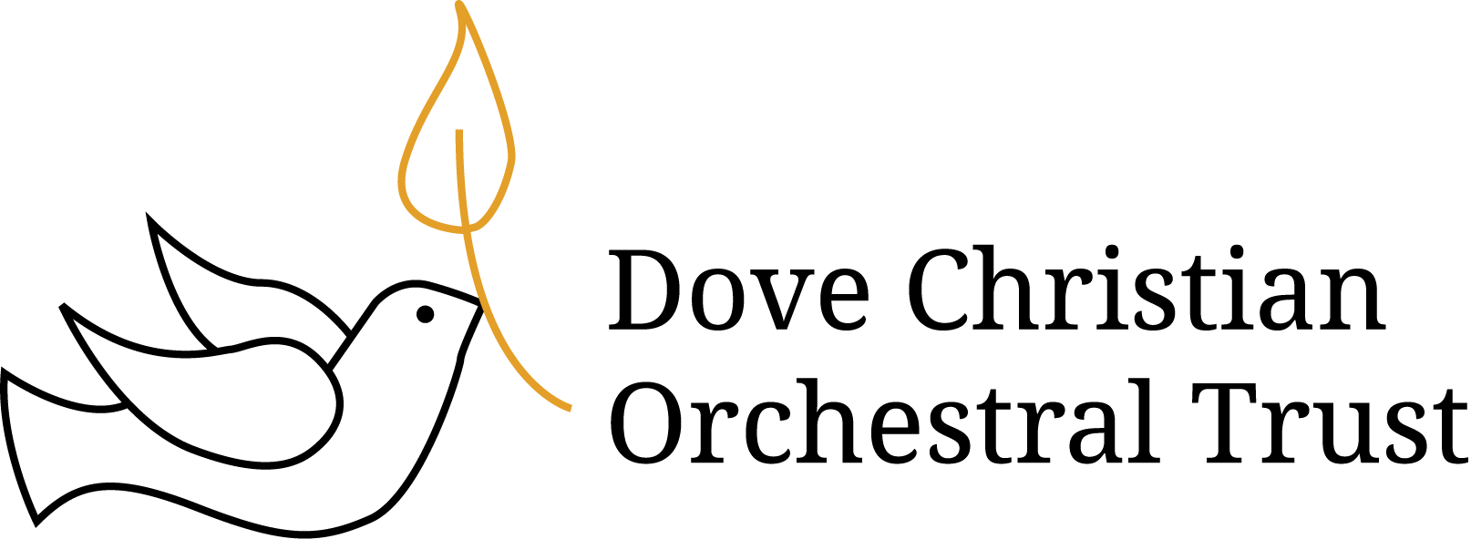 Dove Christian Orchestral Trust Dovecot - Line Art (1614x592), Png Download