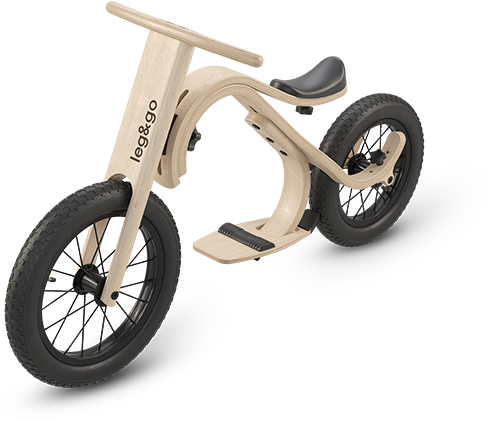 Leg & Go Balance Bike With Downhill Bike Wheel Conversion - Leg & Go (750x550), Png Download