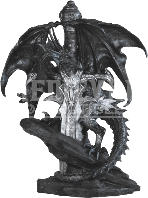 Dragon Guarding A Sword (700x700), Png Download