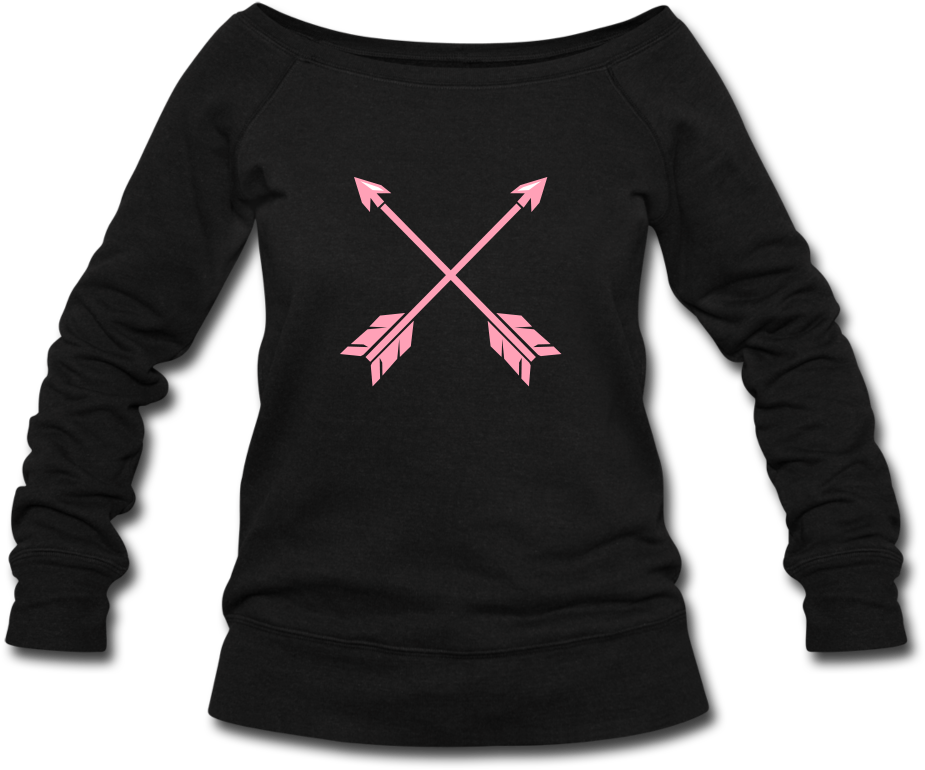 Native American Pink Arrows Women's Wideneck Sweatshirt - Sweatshirt (1000x1000), Png Download