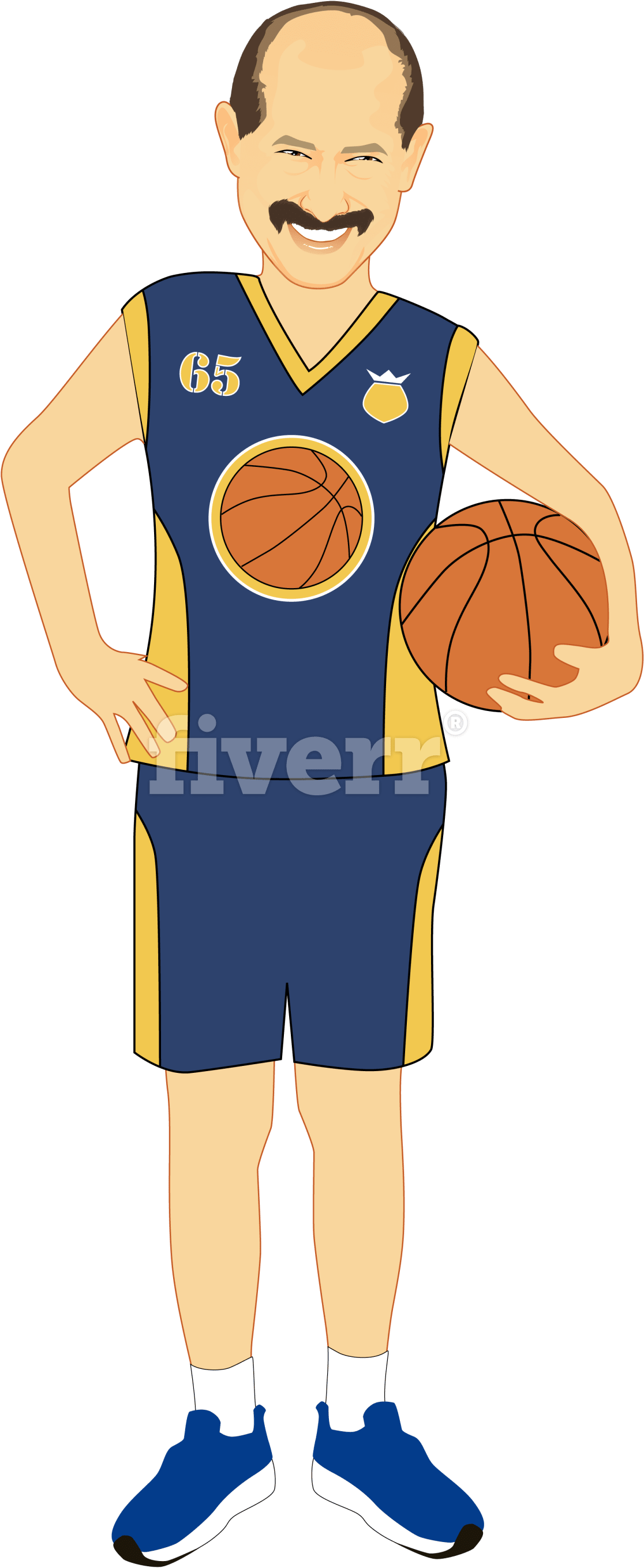 Royalty Free Draw Your Face Portrait With My Cartoon - Fiverr (1200x2988), Png Download