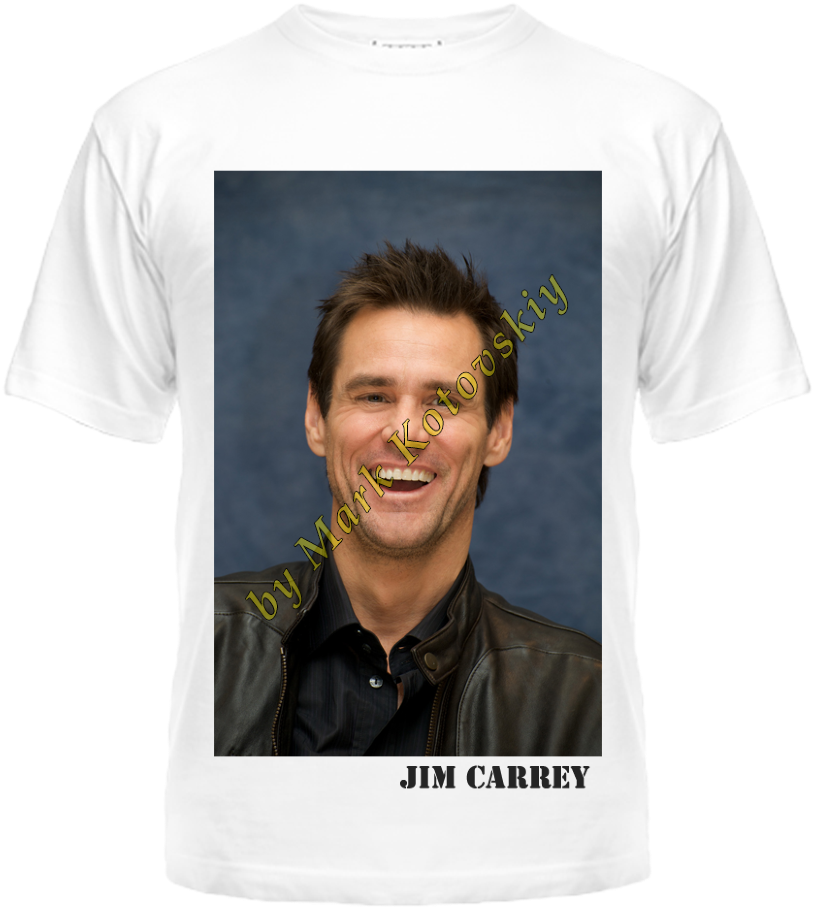 Заказать Футболка С Принтом Jim Carrey - Джим Керри (970x970), Png Download
