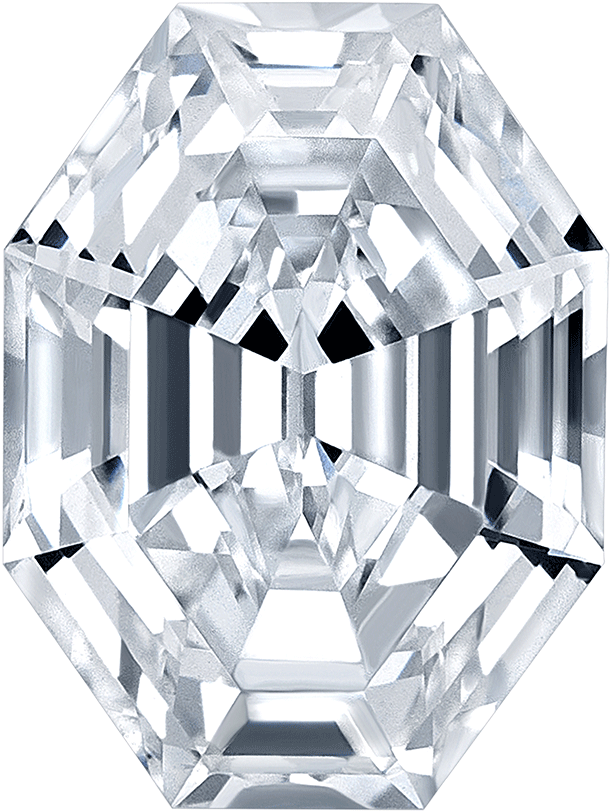 Long Octagon Cut Diamond - Diamond (815x815), Png Download