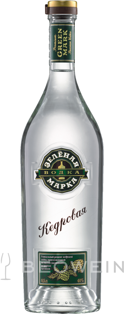 Green Mark Natural Cedar Nut Flavor Vodka 0,5 L - Green Mark Vodka Usa (1080x1080), Png Download