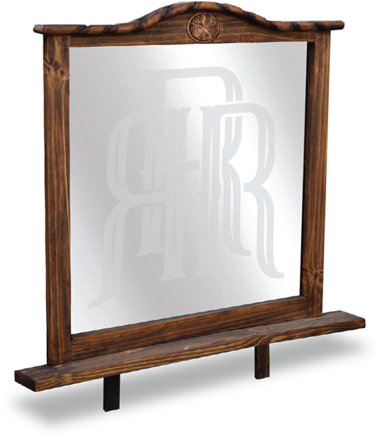 Mansion Mirror Frame W/rope & Star 48”w X 6“d X 42”h - Plywood (800x680), Png Download