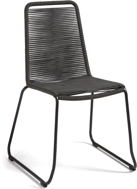 Meagan Chair Metal Frame Grey Rope - Offecct Bop (720x850), Png Download