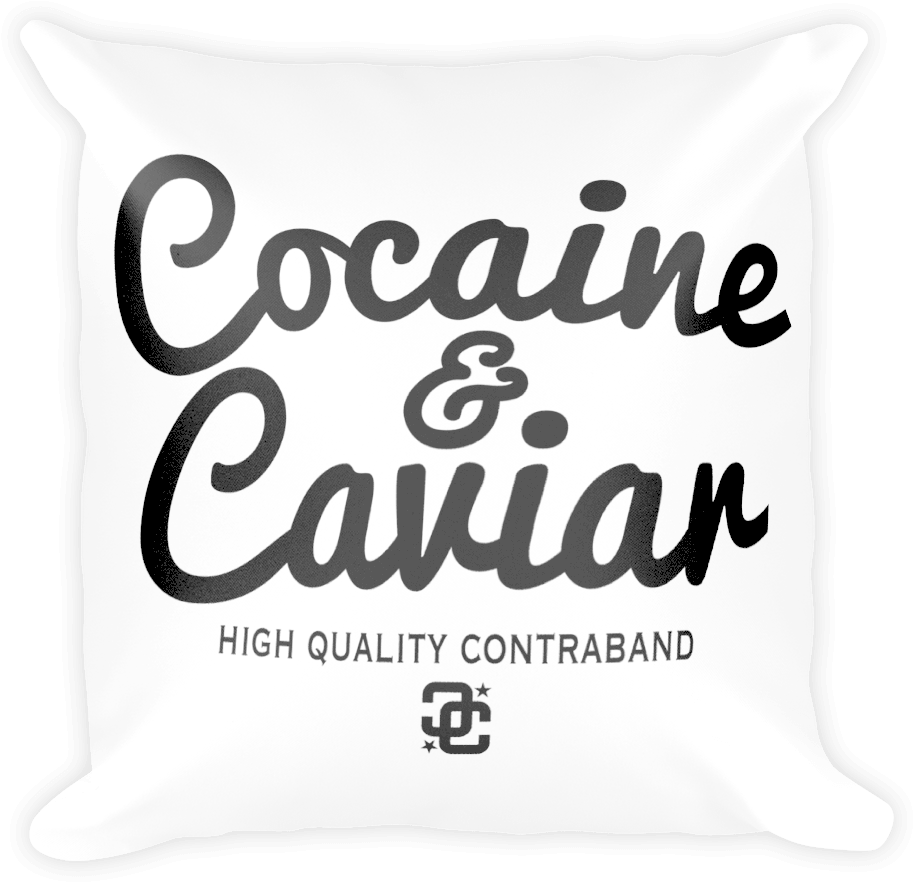 Cocaine & Caviar Pillow (1000x1000), Png Download