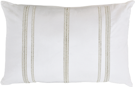Image For 16x24" White Decorative Pillow With Pearls - Cushion (519x804), Png Download