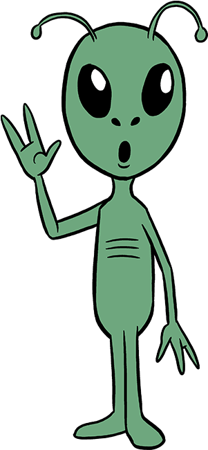 How To Draw Alien - Draw An Alien (680x678), Png Download