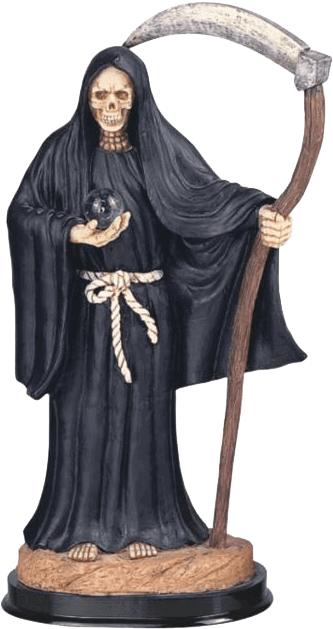 Large Black By Medieval Collectibles - Santa Muerte Statue (648x648), Png Download