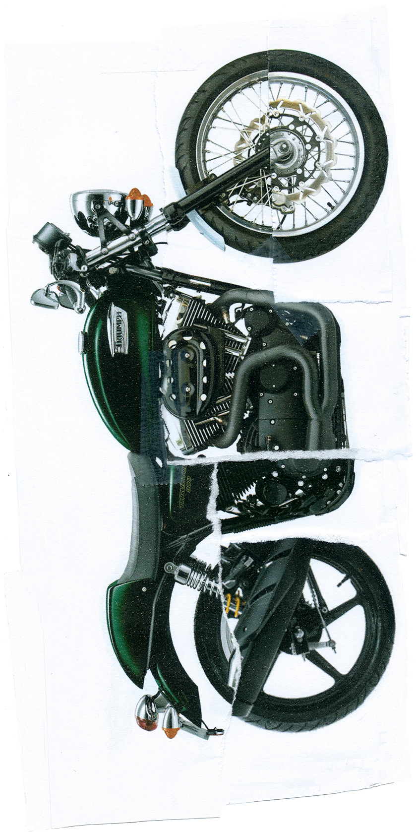 Moto - Triumph Thruxton 2011 (856x1686), Png Download