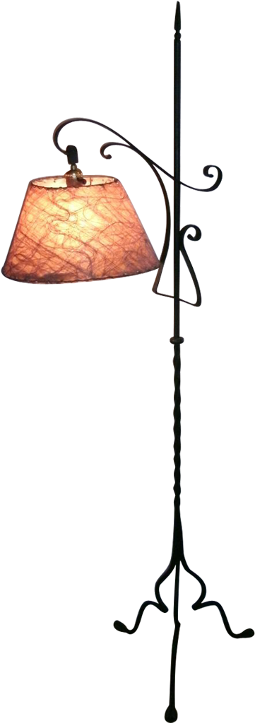 Vintage Wrought Iron Gothic Arts Crafts Bridge / Floor - Gothic Floor Lamp Png (1023x1023), Png Download