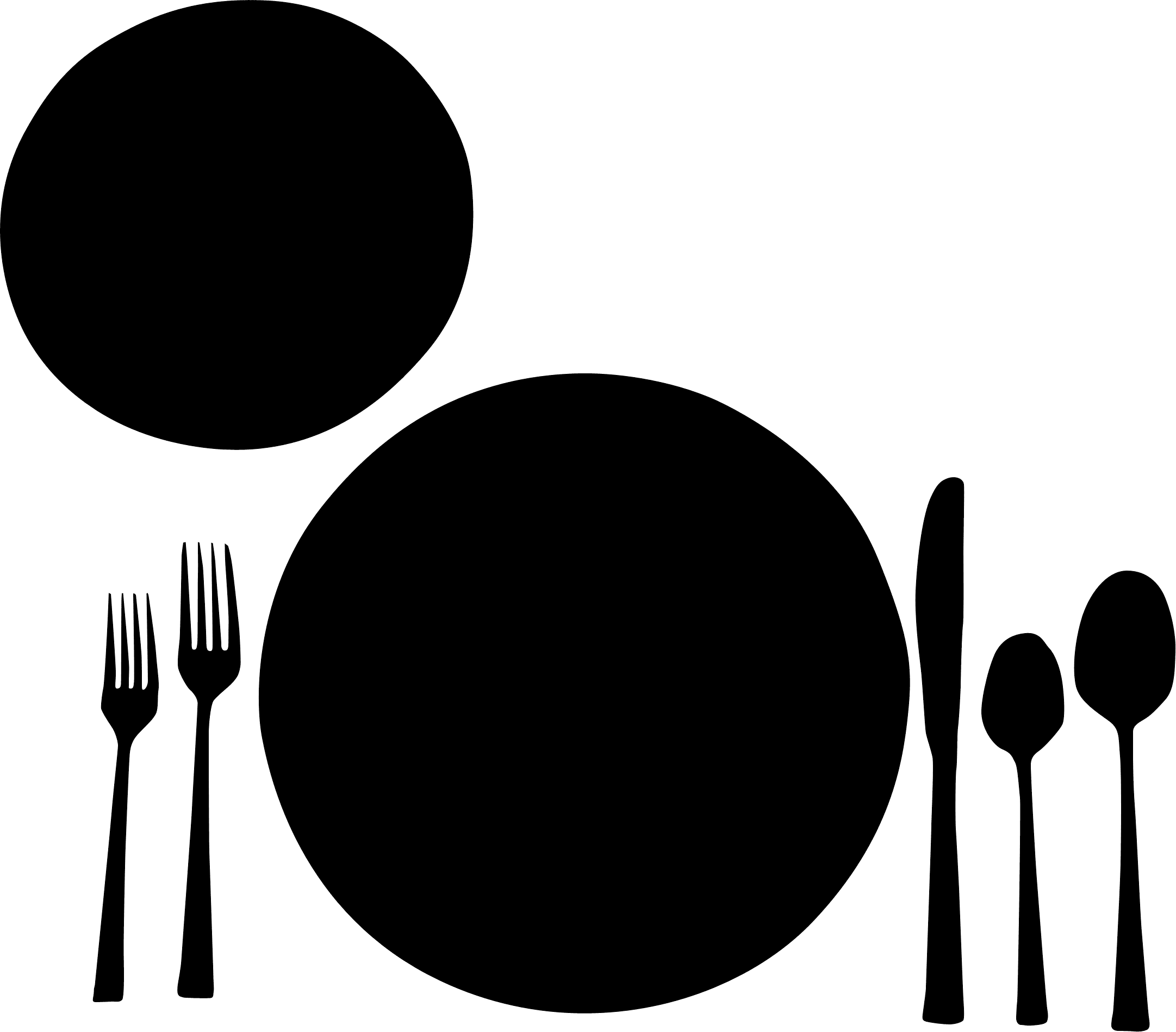 Plate Silhouette - Circle (2163x1899), Png Download