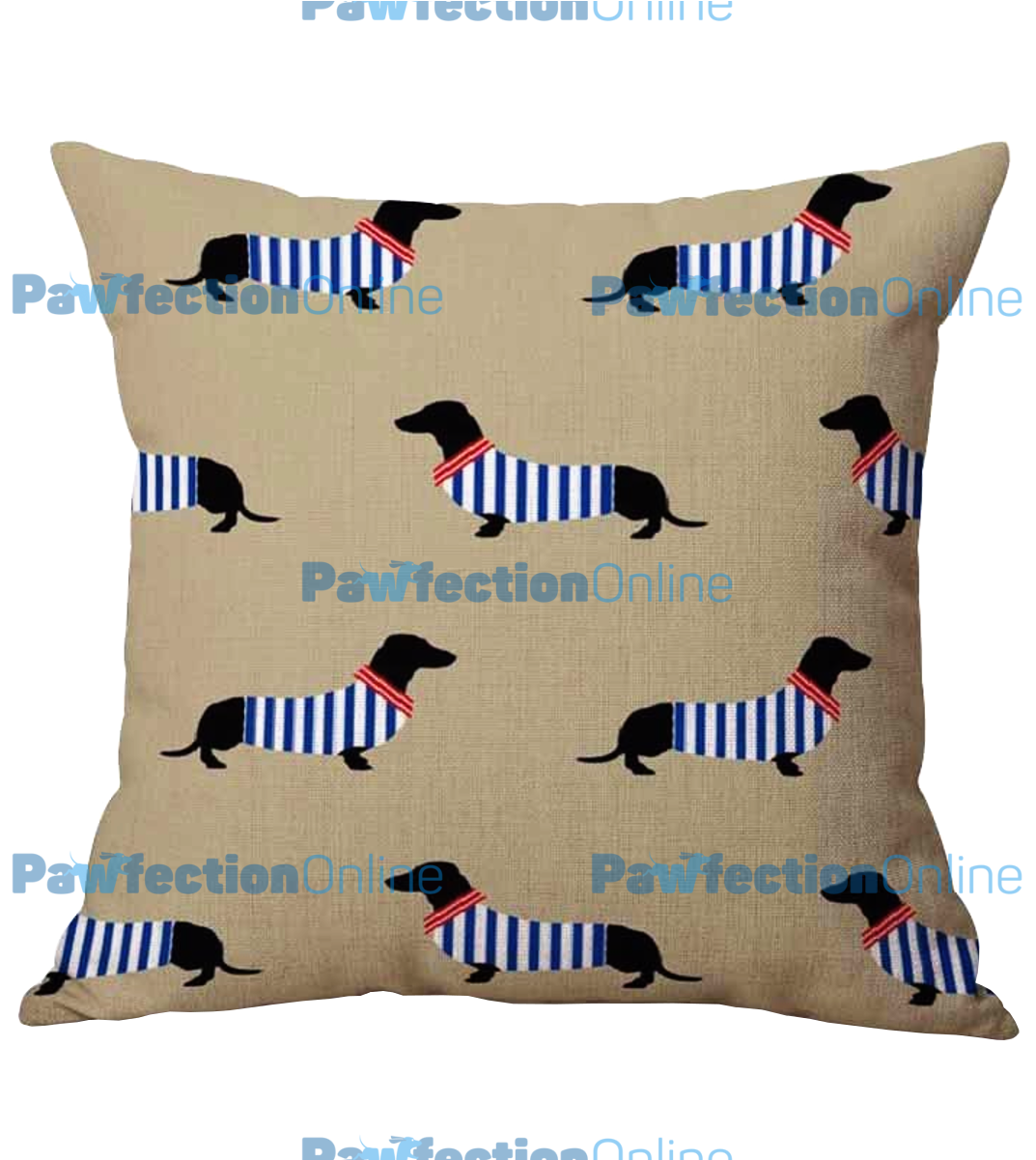 This Cute French Sailor Dachshund Cushion Cover Features - Cojin Perro Salchicha (1200x1200), Png Download
