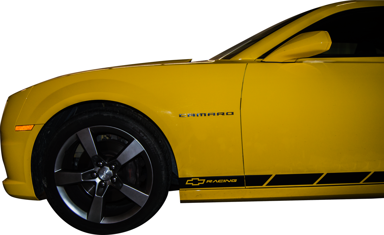 2010-2013 Chevy Camaro Bowtie Rally Lower Rocker Vinyl - Supercar (1280x783), Png Download