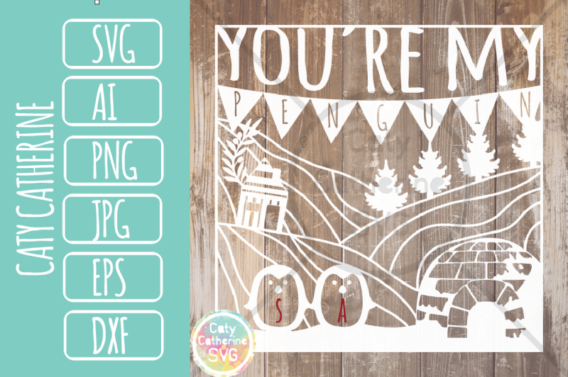 Download Free You Re My Penguin Svg Cut File Couple Anniversary Poster Full Size Png Image Pngkit