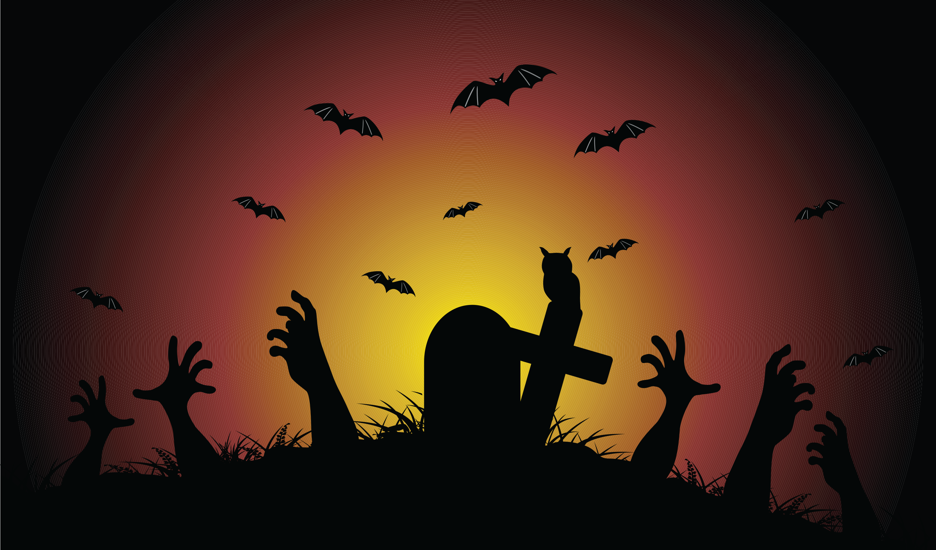 Halloween Email Marketing Offers - Silhouette (3000x1762), Png Download
