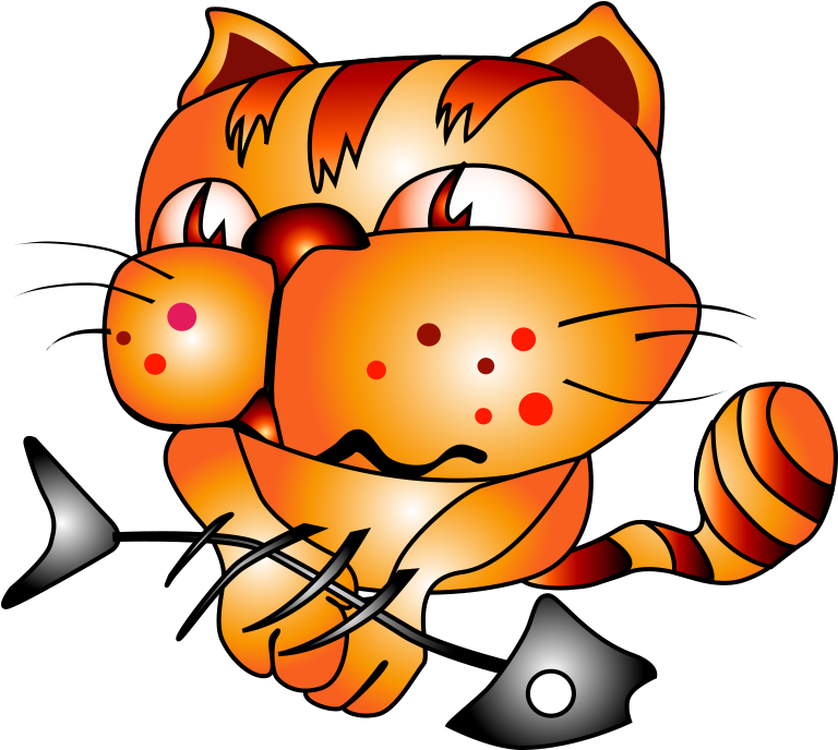 Garfield Clipart Orange Cat - 卡通 猫 (899x740), Png Download