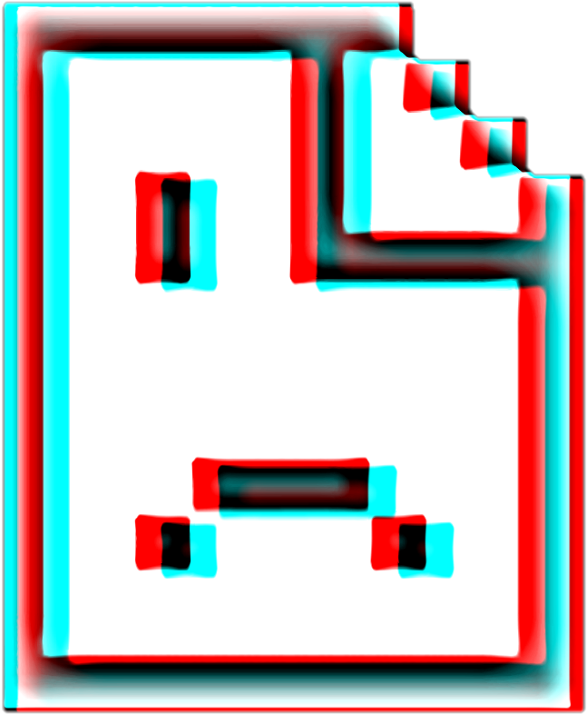 Emoji Glitch Popart Kpop Text Textbox - Error Face (1024x1024), Png Download