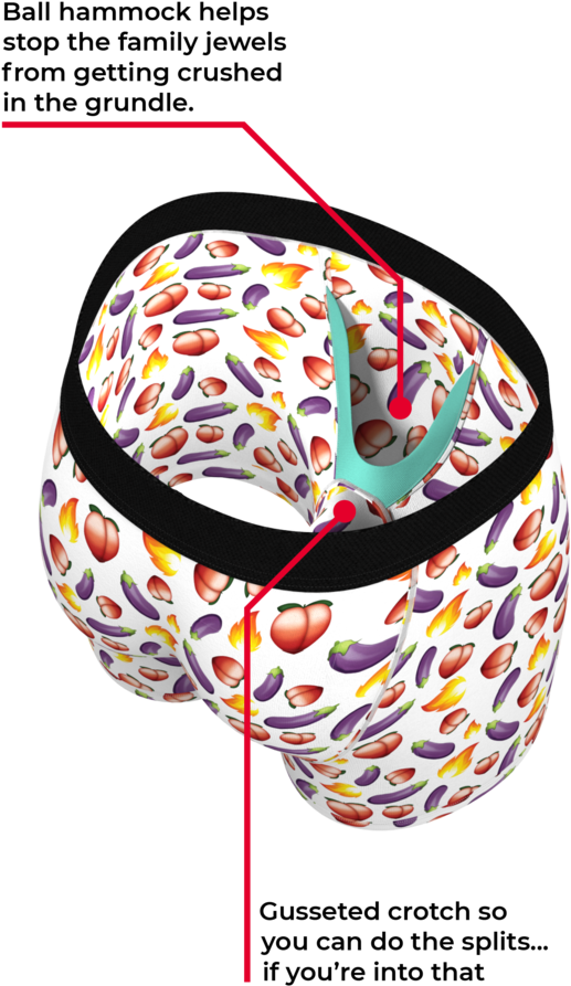 Ball Hammock Emoji Boxers - Boxer Briefs With Ball Pocket (683x1024), Png Download