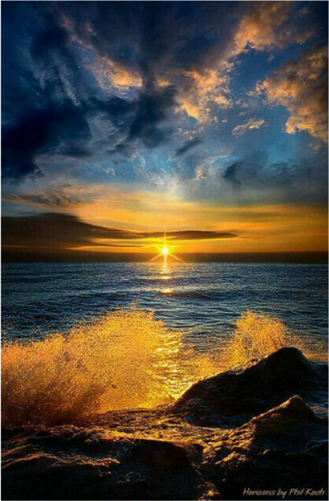 Sunset Sticker - Epic Sunrise Ocean Waves (1024x1024), Png Download
