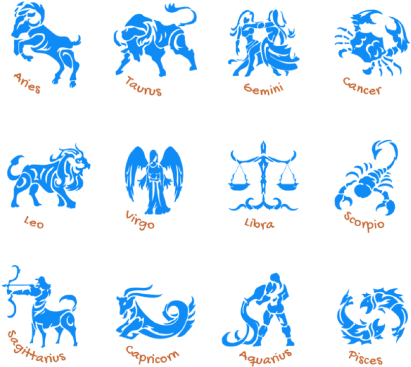 Free Png Download Transparent Blue Zodiac Signs Set - Zodiac Signs As Sailor Moon Characters (850x758), Png Download