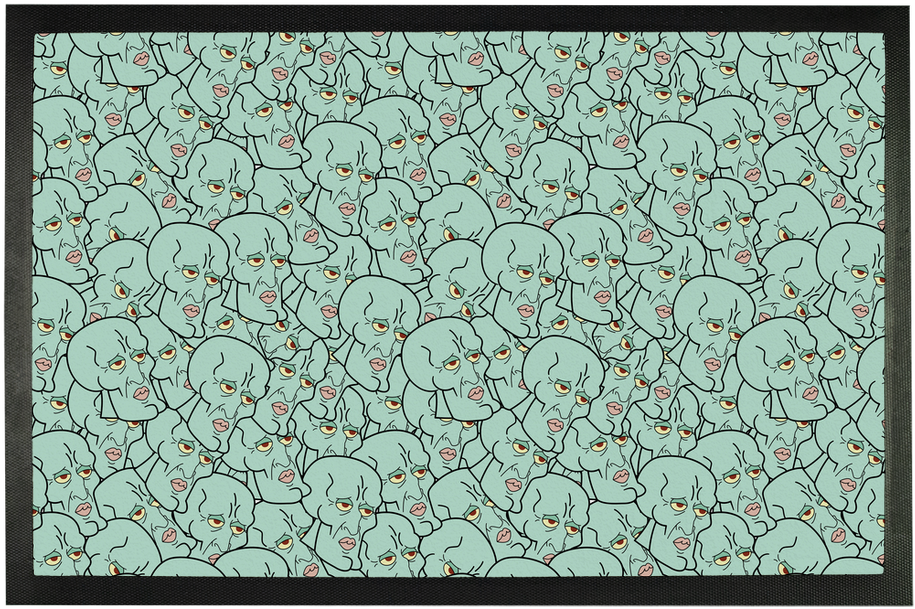 "handsome Squidward Sublimation Doormat\ - Motif (1024x1024), Png Download