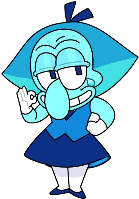 Aquamarine And Squidward Fusion Source - Discount Supervillain (510x680), Png Download