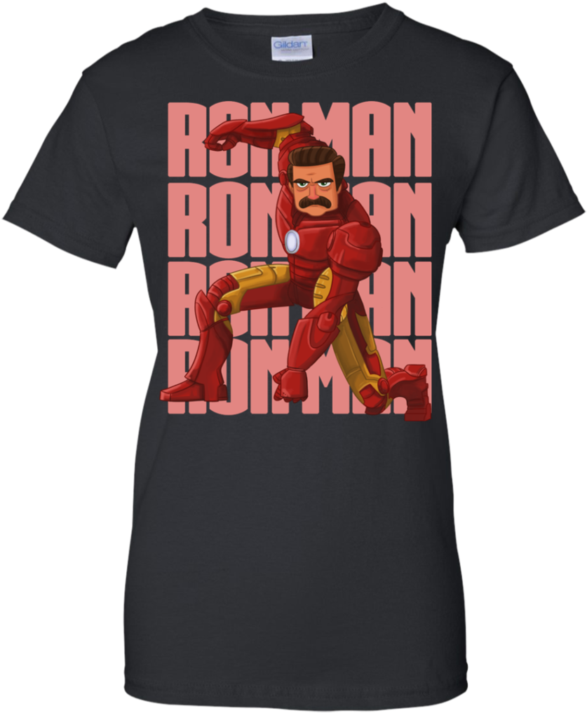 Ron Man Ron Swanson T Shirt & Hoodie - T-shirt (1024x1024), Png Download