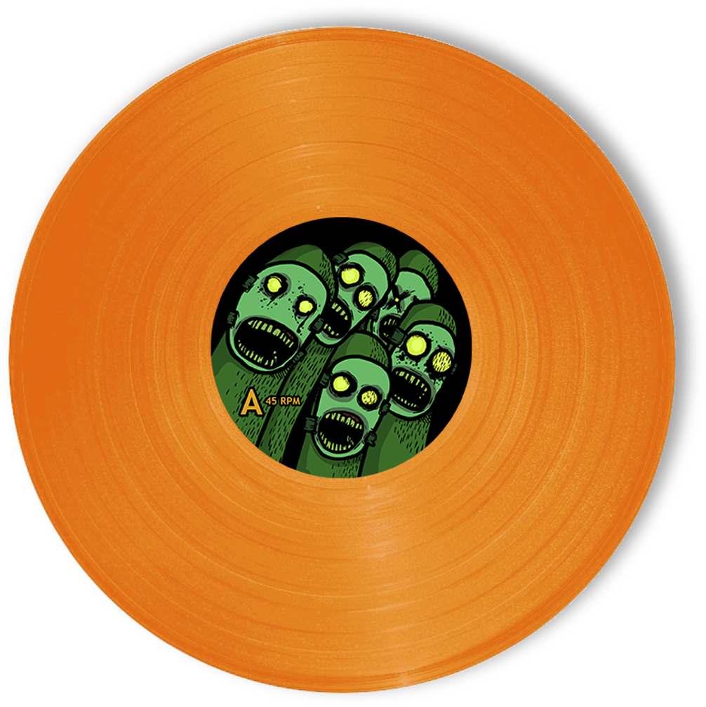 Vinyl Dead Neck Orange (1079x1072), Png Download