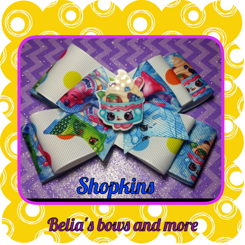 Cupcake Shopkins 5" Hairbow - Masquerade Ball (1024x1024), Png Download