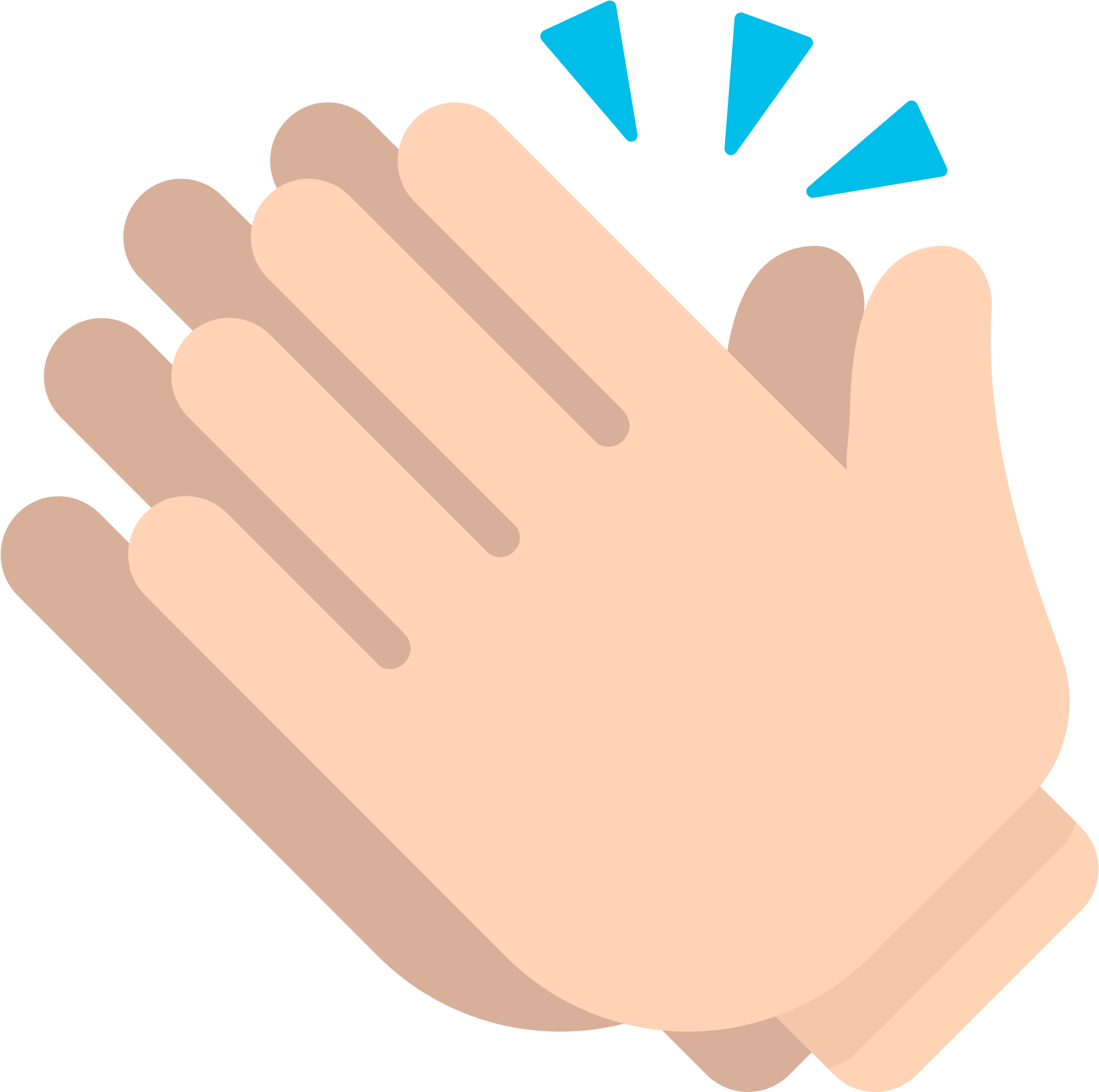 File Fxemoji Wikimedia Commons Png Clap Emoji Svg - Clapping (2000x2000), Png Download
