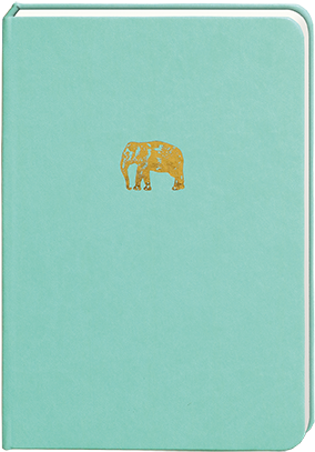 Mint Elephant Notebook - Jaguar (600x600), Png Download