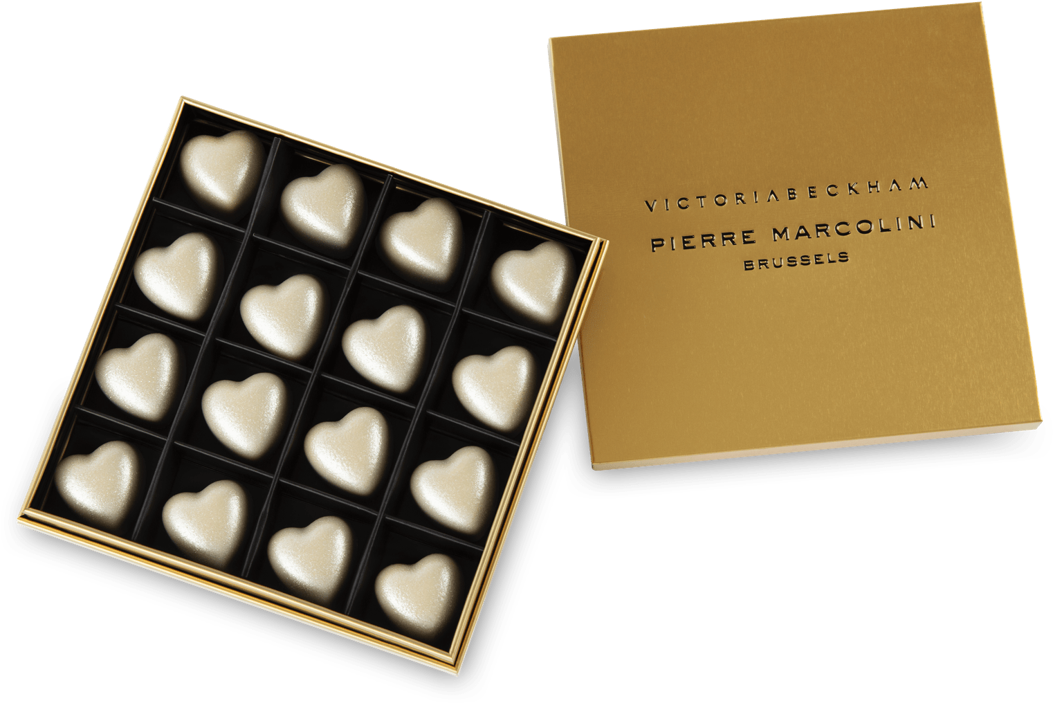 Box Of 16 Victoria Beckham Hearts, Christmas Edition - Victoria Beckham Pierre Marcolini (1878x1173), Png Download
