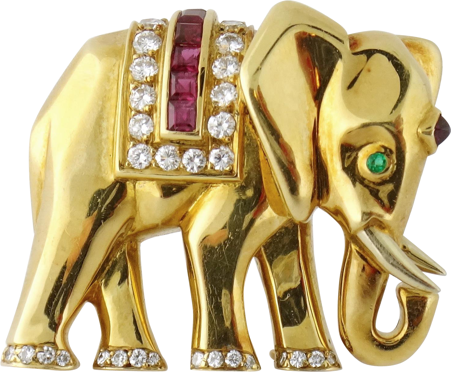 Cartier K Gold Diamond - Indian Elephant (1478x1478), Png Download