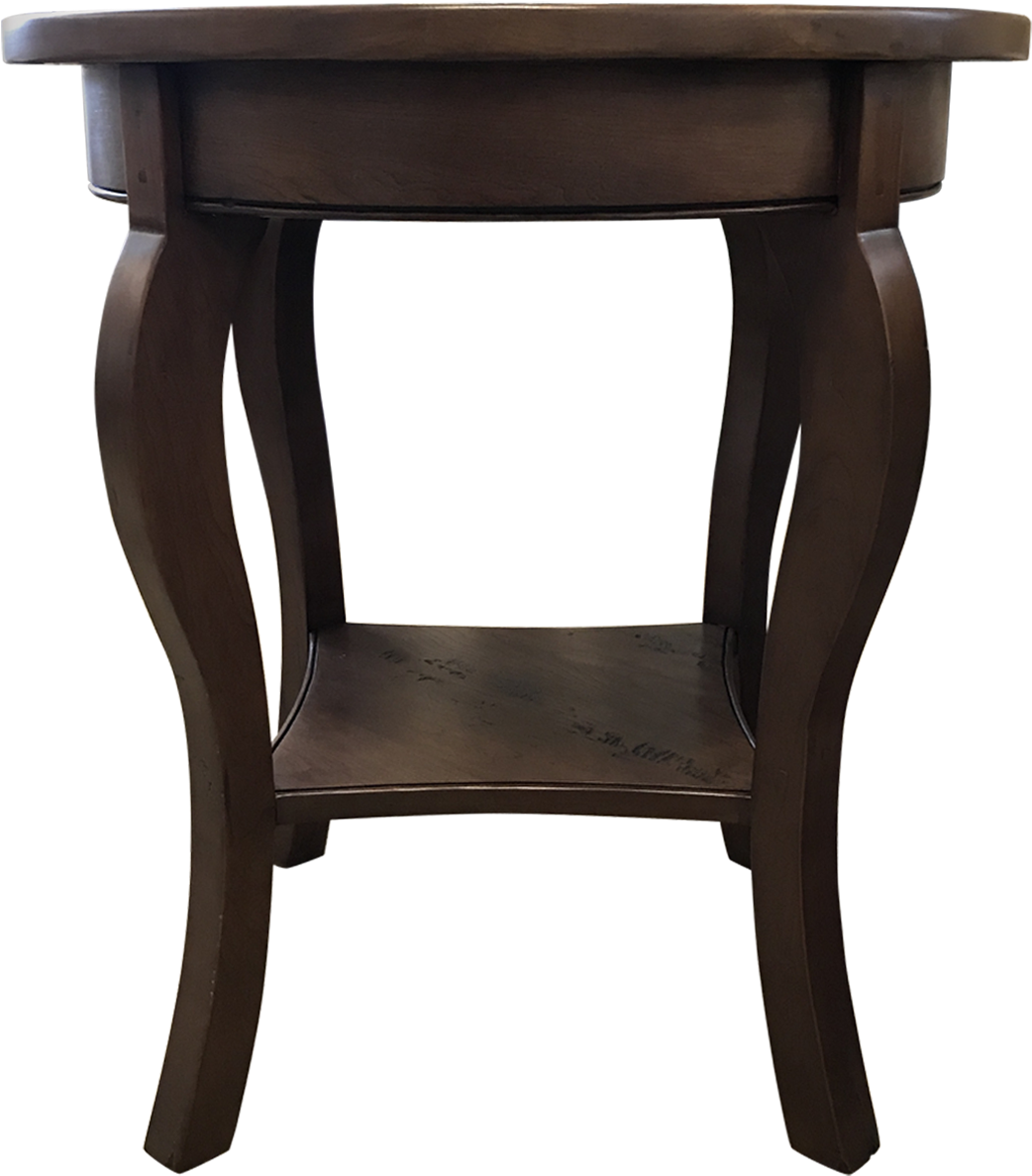 Mackenzie Dow Round Lamp Table With Shelf And French - Lamp On Table Png (1200x1200), Png Download