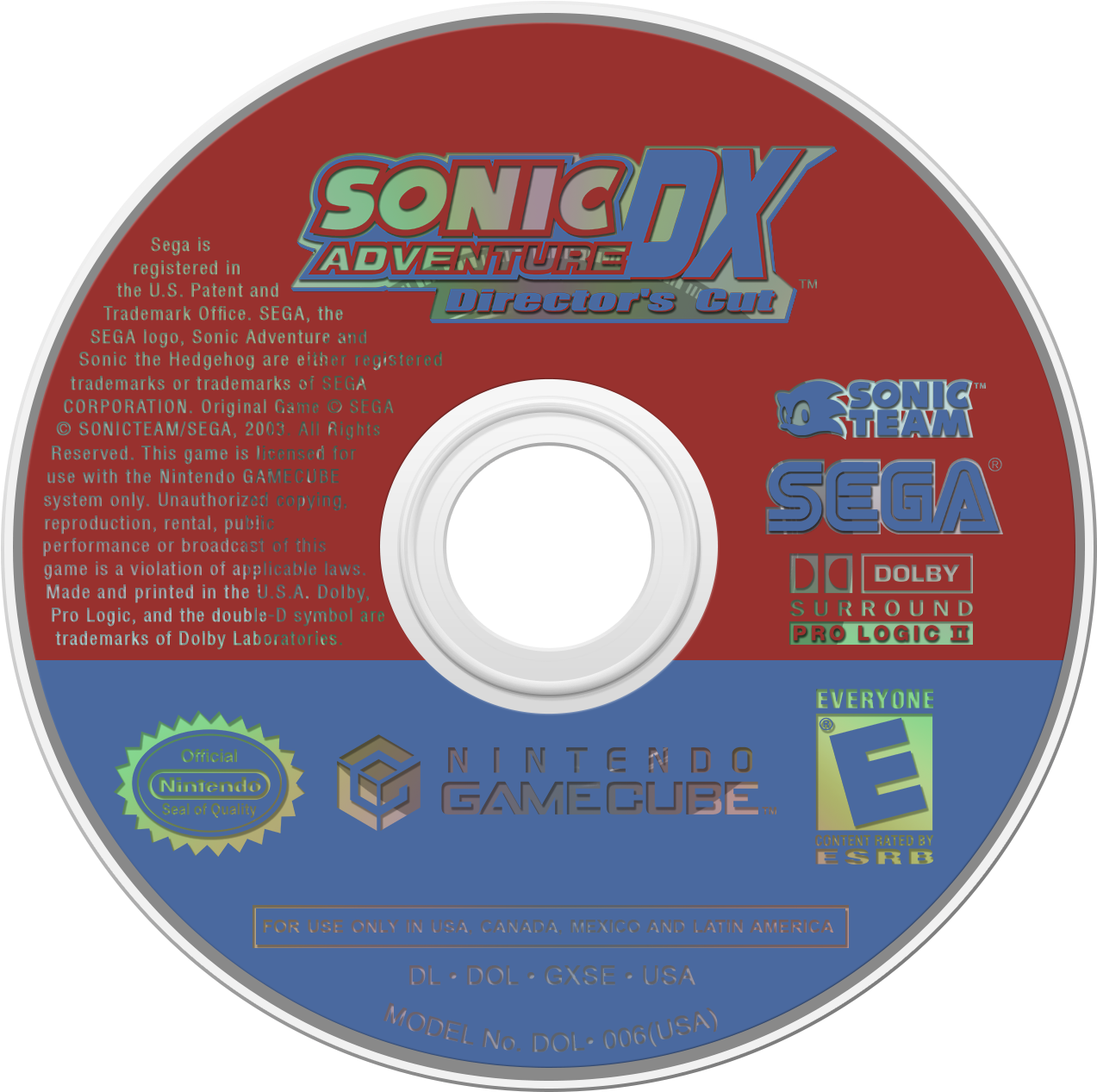 Sonic Adventure Dx - Dance Dance Revolution Mario Mix Disc (1280x1280), Png Download