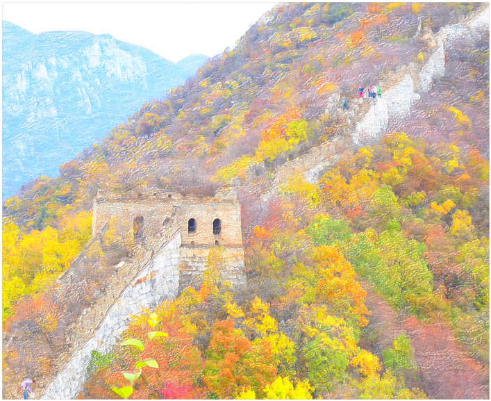 Great Wall Of China Autumn Day - Mountain (982x800), Png Download