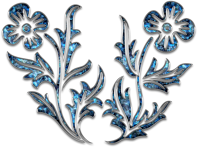 Decor, Ornament, Jewelry, Star, Glitter, Drop, Flower - Floral Png Ornaments For Photoshop (720x720), Png Download