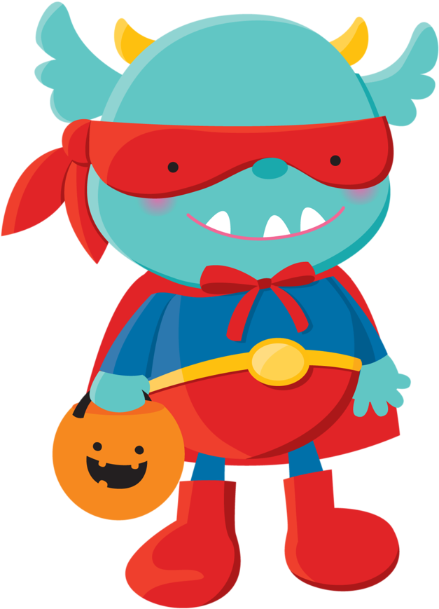 ‿✿⁀halloween‿✿⁀ Kit, Halloween Clipart, Monsters, Clip - Cartoon (748x1024), Png Download