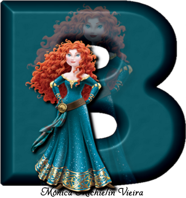 Alfabeto Princesa Merida Disney Png - Centros De Mesa De Brave (700x700), Png Download