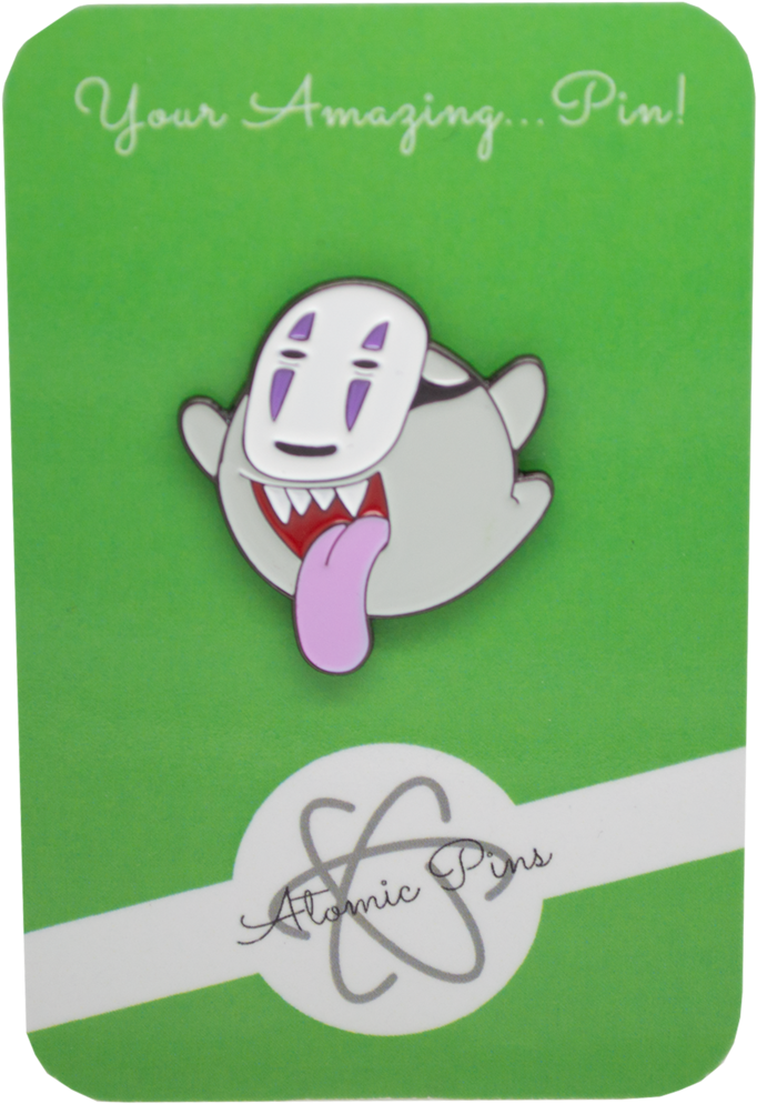 'king No-face' Spirited Away X Mario Enamel Pin Boo - Cartoon (1024x1024), Png Download