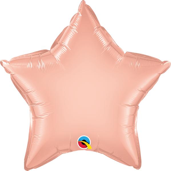 Rose Gold Star 20" Foil Balloon - Rose Gold Star Balloon (599x600), Png Download