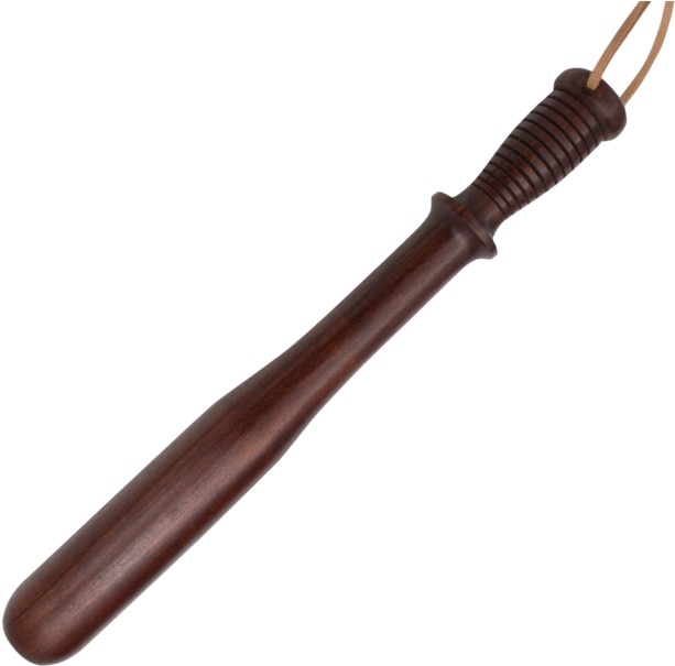 Dark Brown Real Wooden Tire Thumper - Sword (640x640), Png Download
