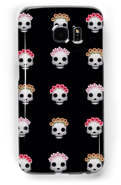 Flower Crown Skull Emoji By Emmawa - Iphone (500x700), Png Download