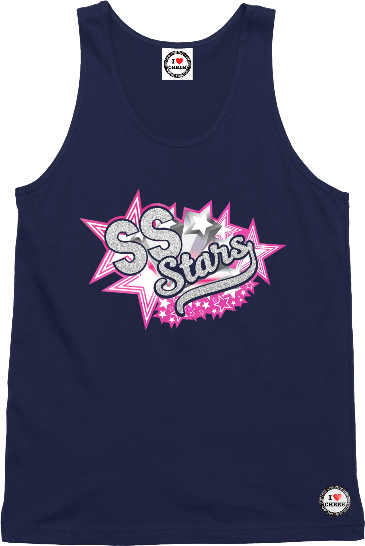 Home / Teams / Ss Stars / Navy Blue Ss Stars I Love - Active Tank (2000x2000), Png Download