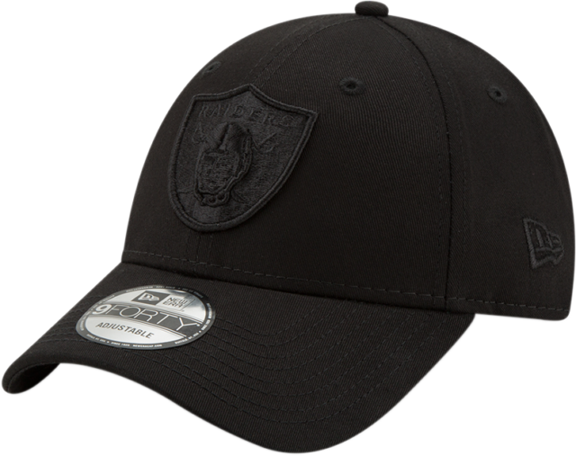 Oakland Raiders New Era 940 All Black Snapback Cap - Quiksilver Hats (640x507), Png Download