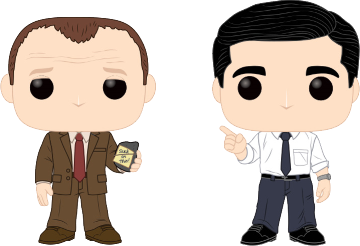 Pop Figure Office Toby Vs Michael 2-pack - Funko (718x492), Png Download